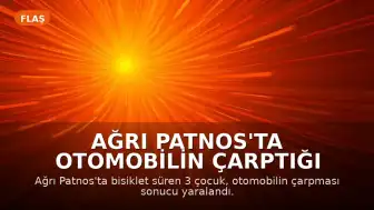 Ağrı Patnos'ta otomobilin çarptığı bisikletli çocuklar yaralandı