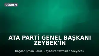 ATA Parti Genel Başkanı Zeybek'in Açtığı Tazminat Davasında Karar: Cumhurbaşkanı Başdanışmanı Saral'a 10 Bin TL Tazminat
