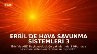 Erbil'de Hava Savunma Sistemleri 3 İHA'yı Etkisiz Hale Getirdi