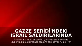 Gazze Şeridi'ndeki İsrail Saldırılarında Can Kaybı 73 Bin 74'e Yükseldi