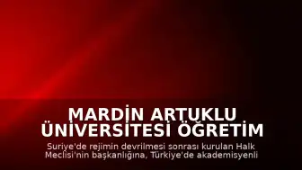 Mardin Artuklu Üniversitesi Öğretim Üyesi Abdülhamit Avvak Suriye Halk Meclisi Başkanı Seçildi