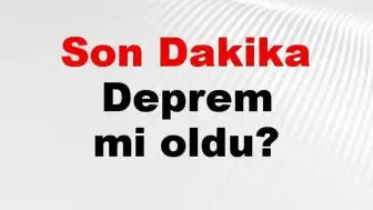 Muğla Datça'da Deprem Meydana Geldi