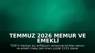 Temmuz 2026 Memur ve Emekli Maaş Zam Oranları Netleşti