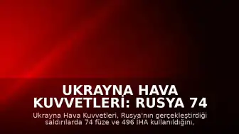 Ukrayna Hava Kuvvetleri: Rusya 74 Füze ve 496 İHA ile Saldırı Düzenledi