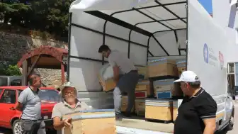 Büyükşehir Belediyesi'nden Gündoğmuş ve İbradı'daki Arıcılara 221 Kovan Desteği