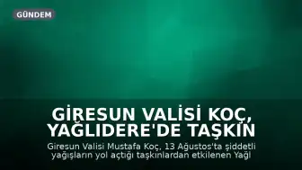 Giresun Valisi Koç, Yağlıdere'de Taşkın Bölgelerini İnceledi