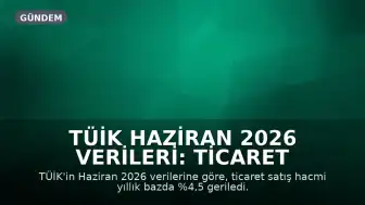TÜİK Haziran 2026 Verileri: Ticaret Satış Hacminde Yıllık Düşüş, Ciroda Artış