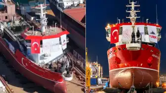 Yerli Tasarımla İnşa Edilen UAB Mavi Vatan Tarama Gemisi Suya İndirildi