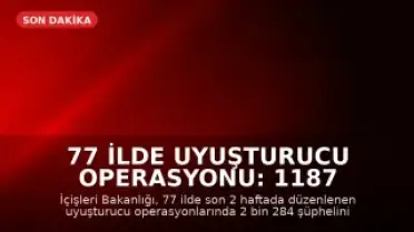 77 İlde Uyuşturucu Operasyonu: 1187 Tutuklama Gerçekleşti