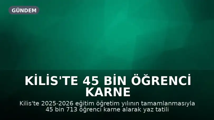 Kilis'te 45 bin öğrenci karne aldı