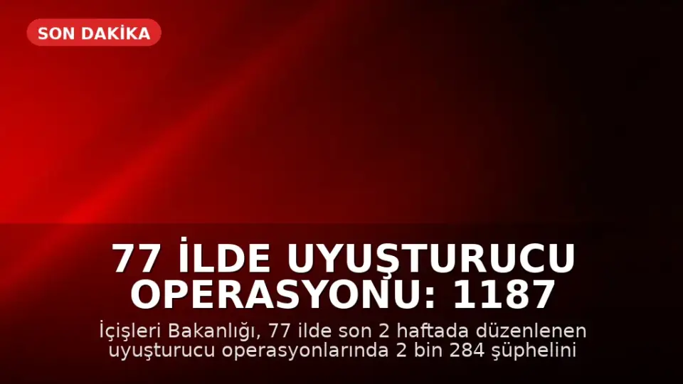 77 İlde Uyuşturucu Operasyonu: 1187 Tutuklama Gerçekleşti