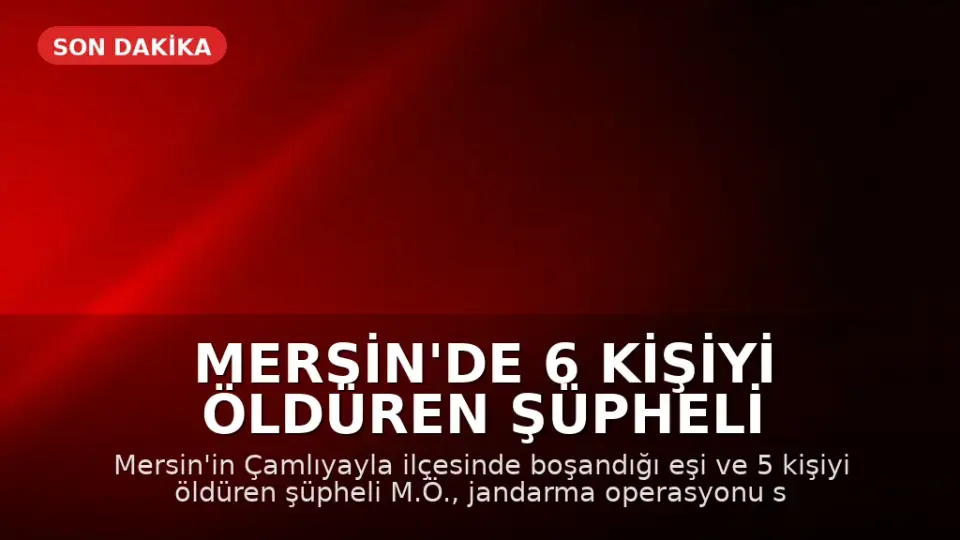 Mersin'de 6 Kişiyi Öldüren Şüpheli İntihar Etti
