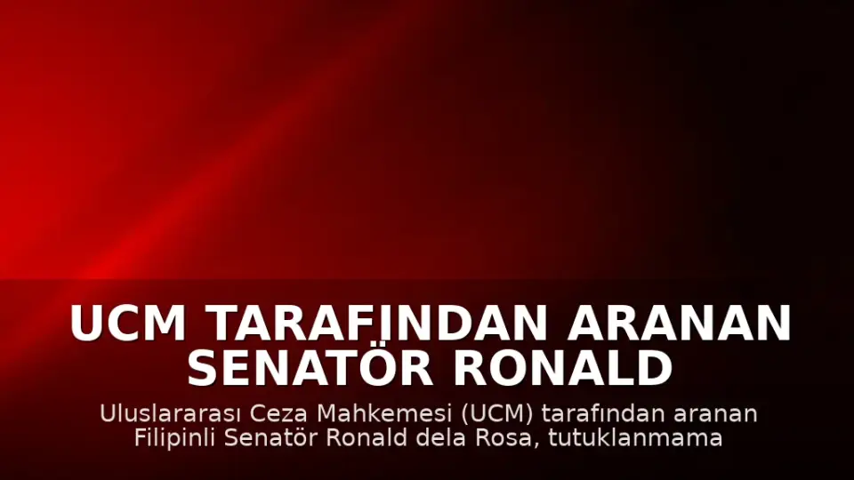 UCM Tarafından Aranan Senatör Ronald Dela Rosa, Senato'dan Kaçtı