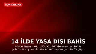14 İlde Yasa Dışı Bahis Operasyonu: 55 Şüpheli Hakkında İşlem Başlatıldı
