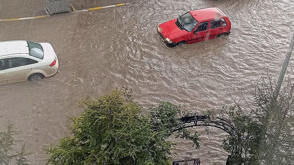 Çankırı'da Sağanak Yağış Nedeniyle Su Baskınları Yaşandı