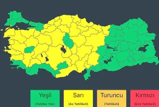İçişleri Bakanlığı'ndan 14 Mayıs'ta Kuvvetli Yağış Uyarısı