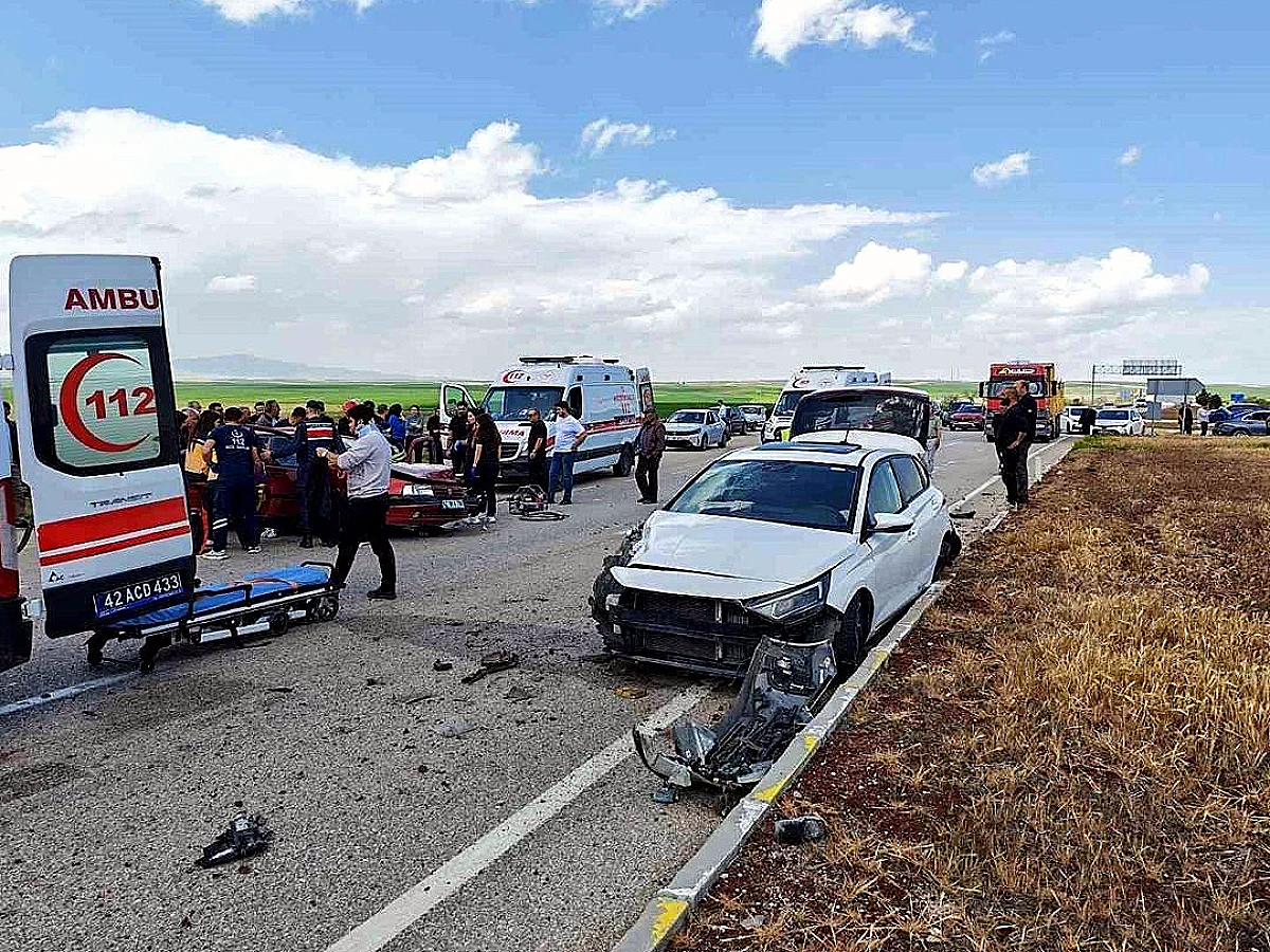 Konya'da Trafik Kazası: 5 Yaralı
