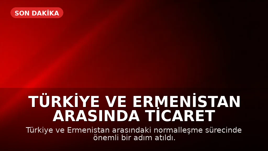 Türkiye ve Ermenistan Arasında Ticaret Hazırlıkları Tamamlandı