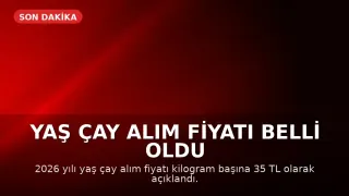 Yaş Çay Alım Fiyatı Belli Oldu